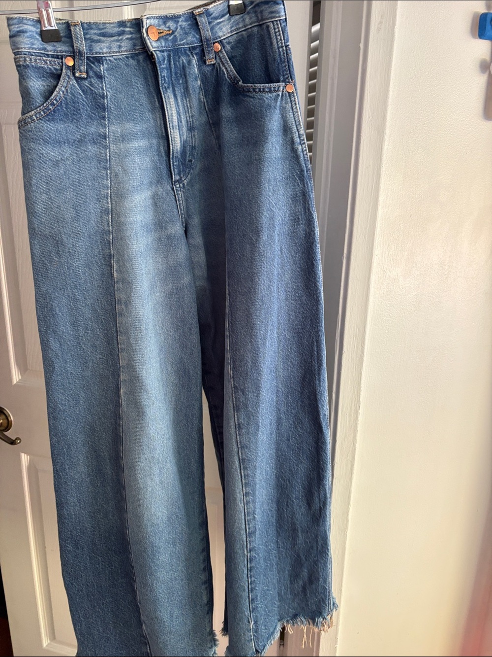 Wrangler Women’s High-Waist Wide Leg Jeans - Blue